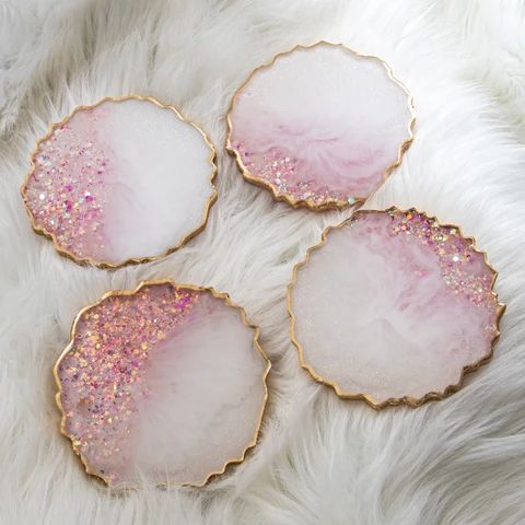 Round Agate Coaster With Stand Mould