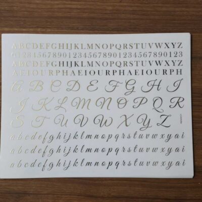 Alphabets A4 Golden Embossed Sheet
