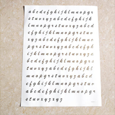 Alphabets A4 Golden Embossed Sheet 05