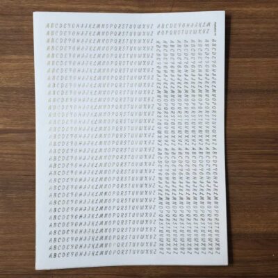 Alphabet EMBOSSED STICKER SHEET - 10