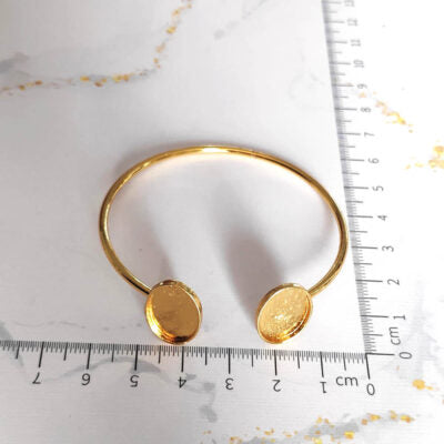 Two Big Oval Drop Kada Bracelet