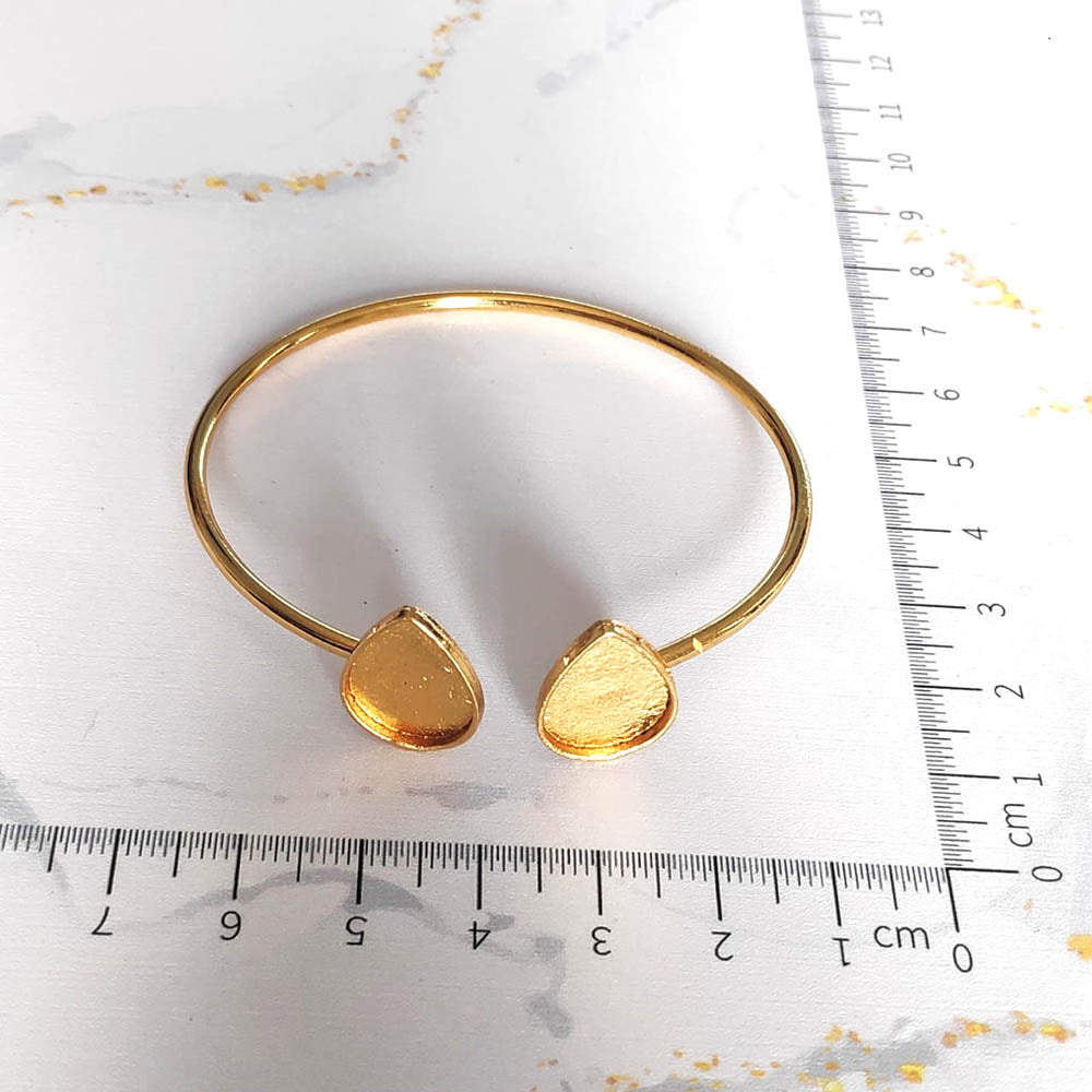 Two Oval Drop  Kada Bracelet