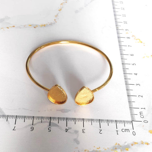 Two Oval Drop  Kada Bracelet