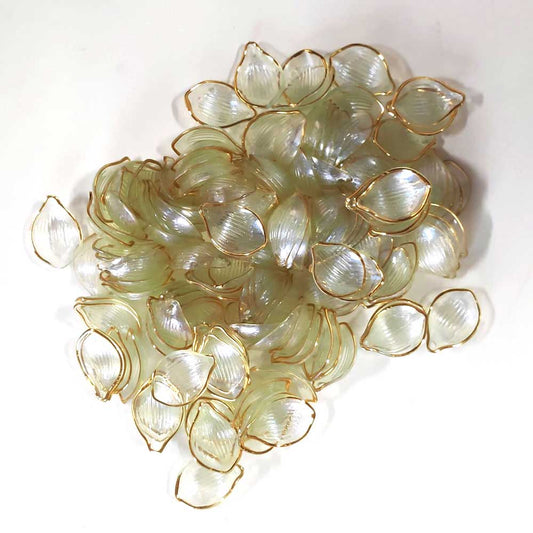 Acrylic Rose Petals Leaf - Light Green - 50 Gms