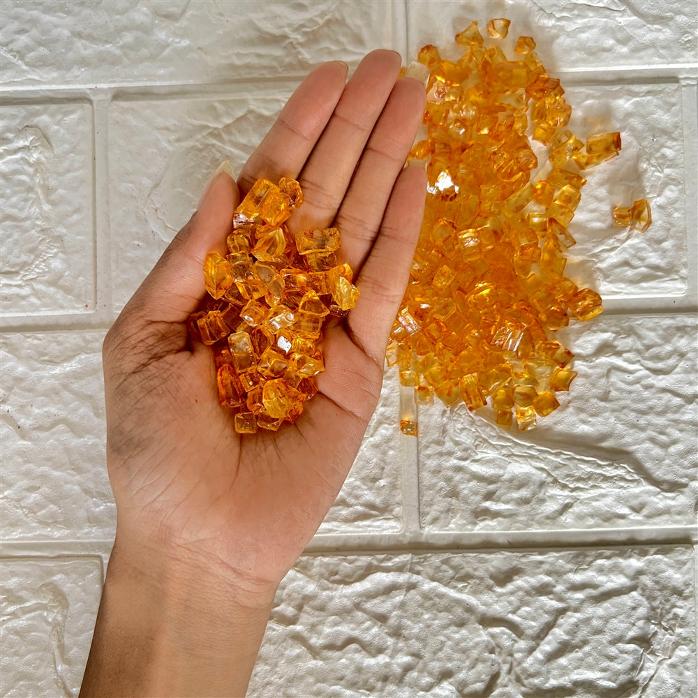 Amber Gold Crystal Clear Stone – 500gms