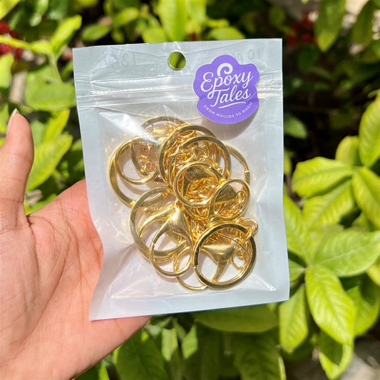 Golden Bluster Keychain Rings - 10 Pcs