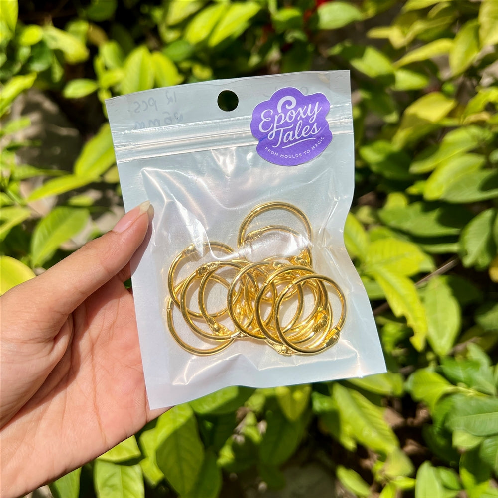 Golden Book Rings - 25 MM - 12 Pcs