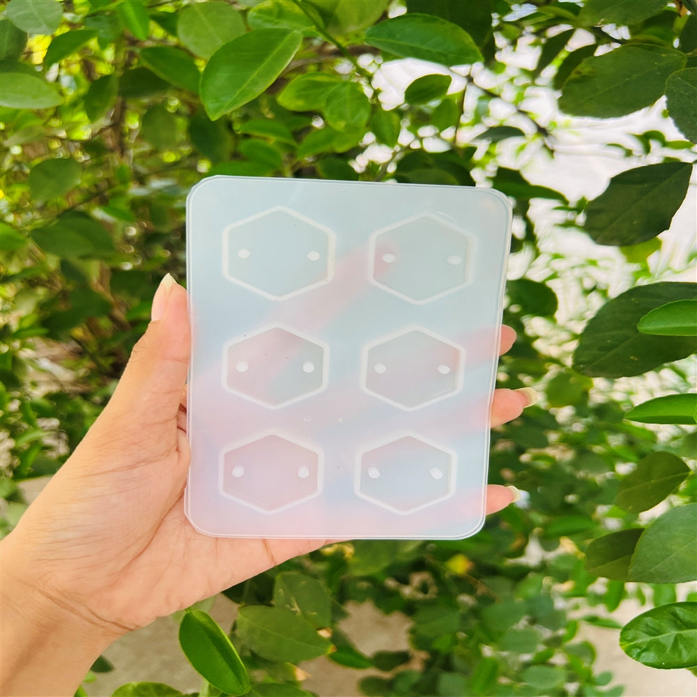 Hexagon Rakhi Base Mould β Set of 6 Cavities