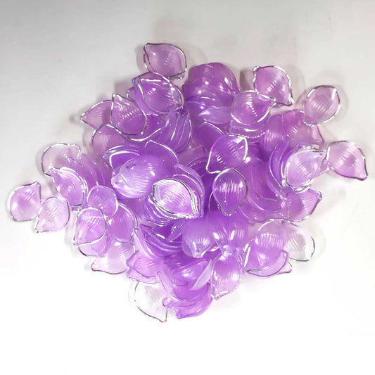 Acrylic Rose Petals Leaf - Purple- 50 Gms