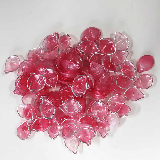 Acrylic Rose Petals Leaf - Red - 50 Gms