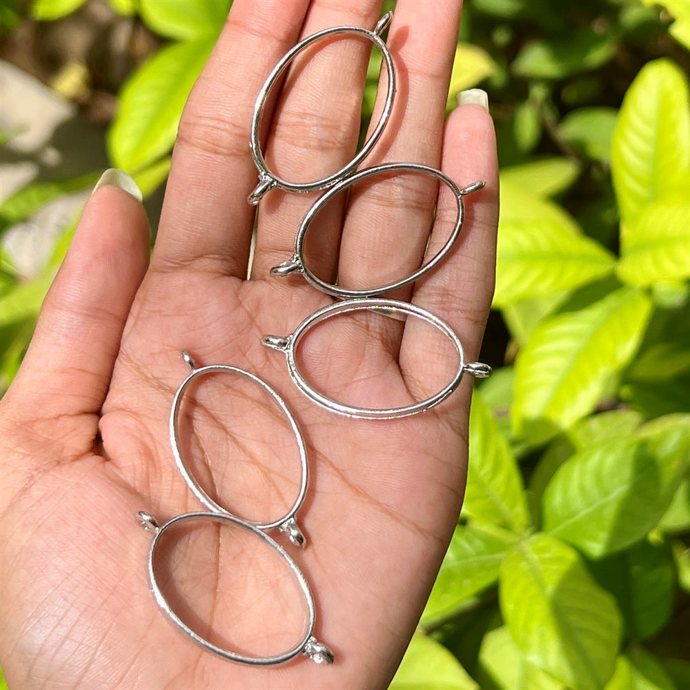 Large Oval Silver Charm Pack (Set of 5)