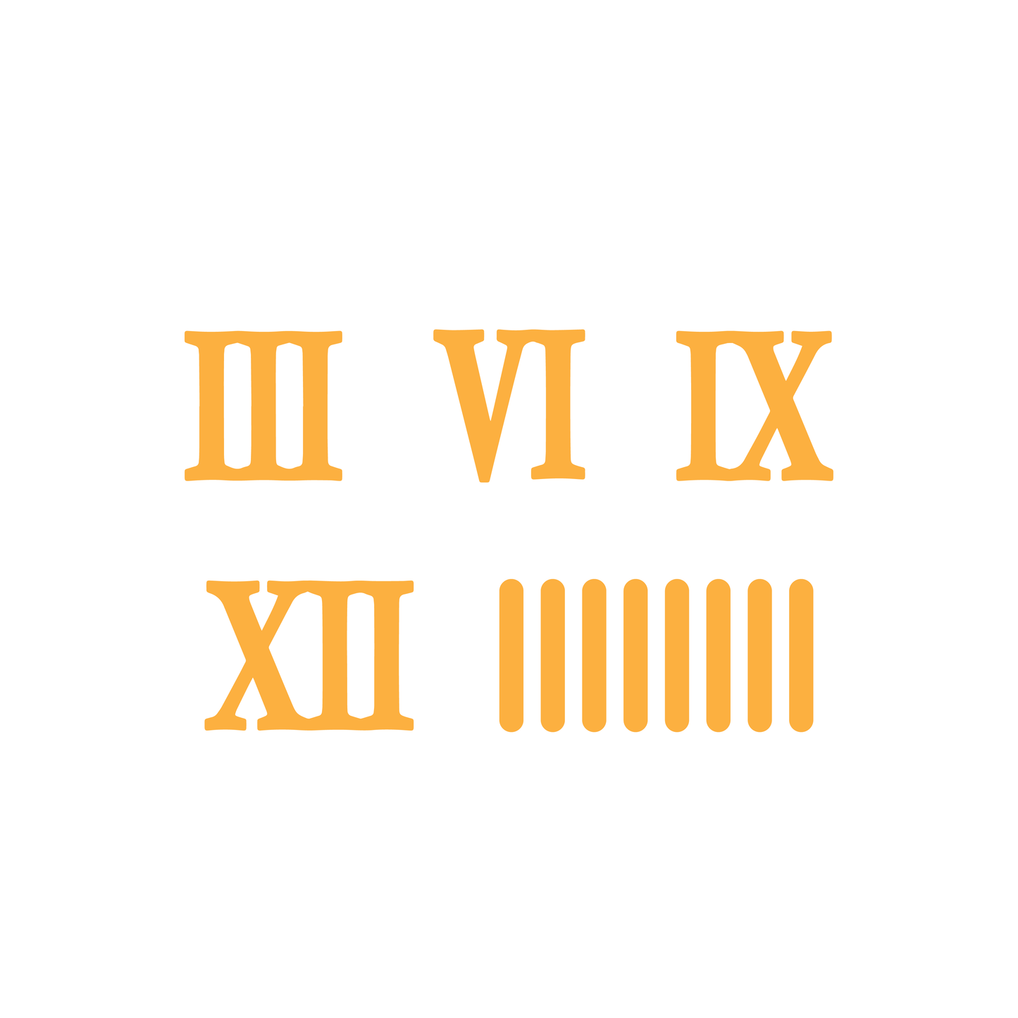 Roman Numbers With Sticks