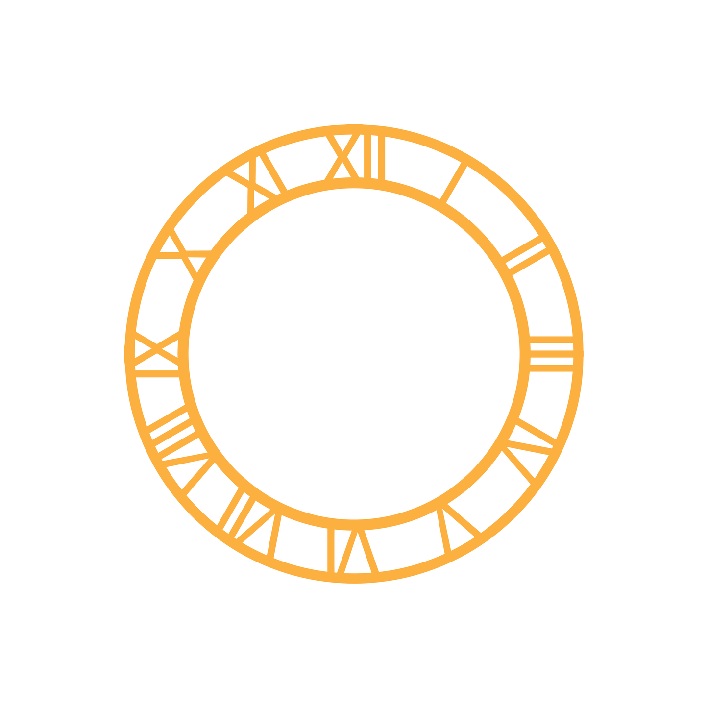 Roman Number Ring - Round