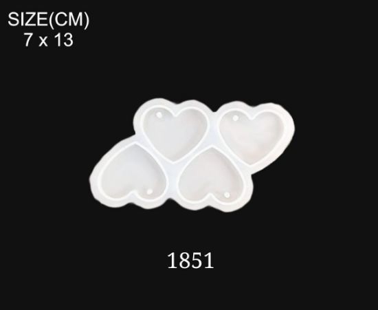 Keychain and Pendant 8 cavity traingal Silicon Mould