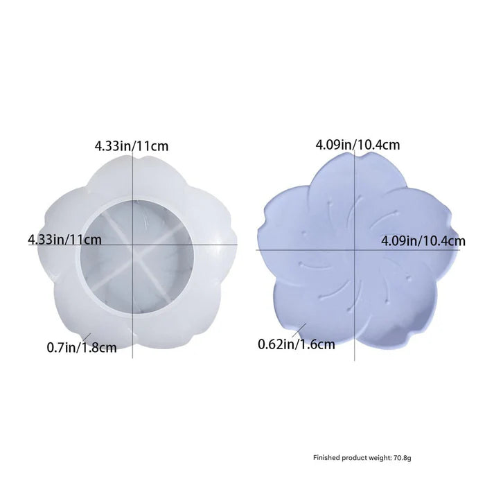 Flower Plate  Silicon Mould