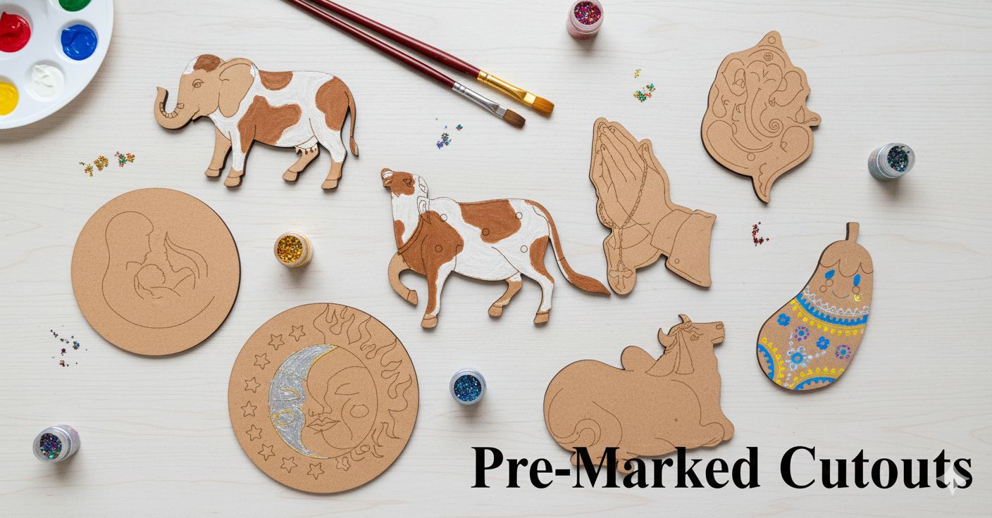 Pre-Marked DIY Wooden Cutouts