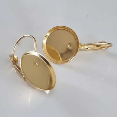 Round Lever Back Base Golden - 2 Pairs