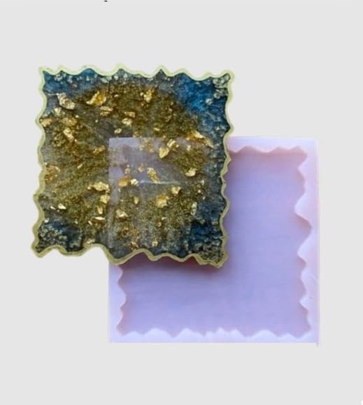 Square Agate Zigzag 2Inch Silicon Mould