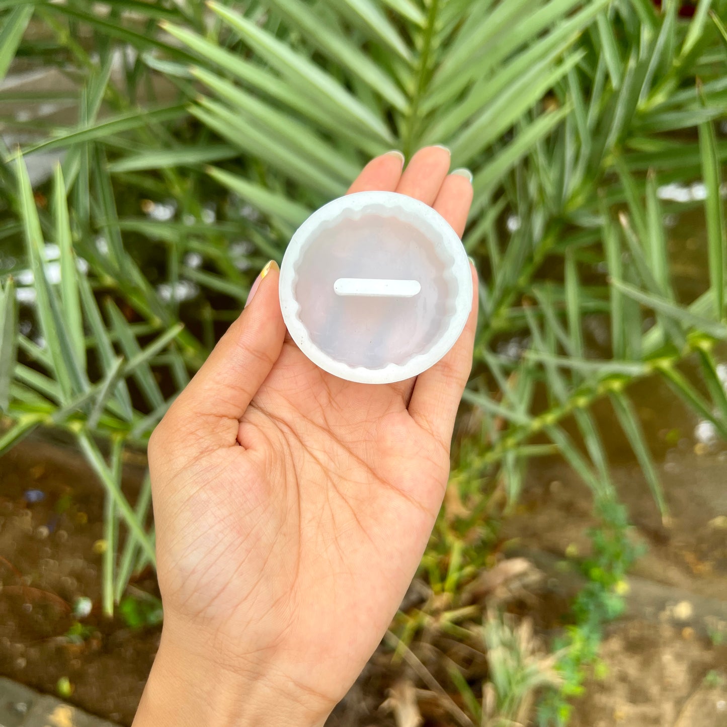 Round Agate Single Ring Holder  Silicone Mould - 18 MM Depth