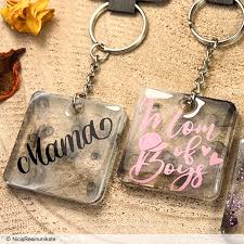 Keychain 4 Cavity Square Silicon Mould