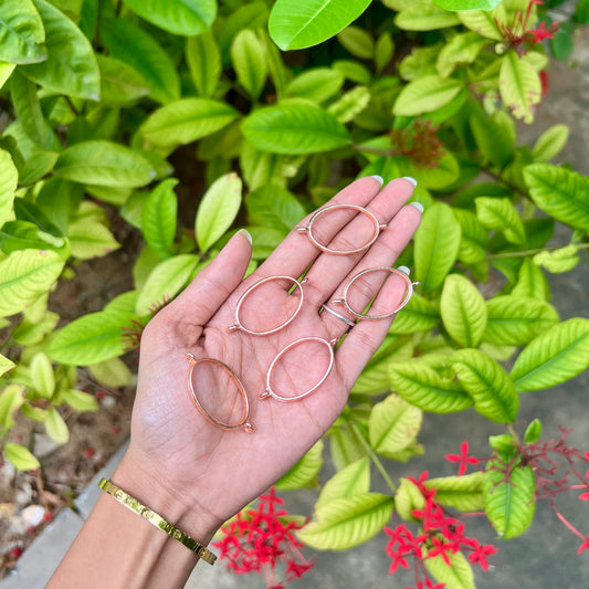 Large Oval Rose Gold Charm Pack (Set Of 5)