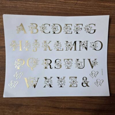 Alphabet EMBOSSED STICKER SHEET - 22