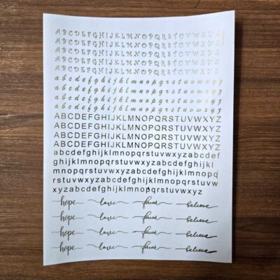 Alphabet EMBOSSED STICKER SHEET - 6