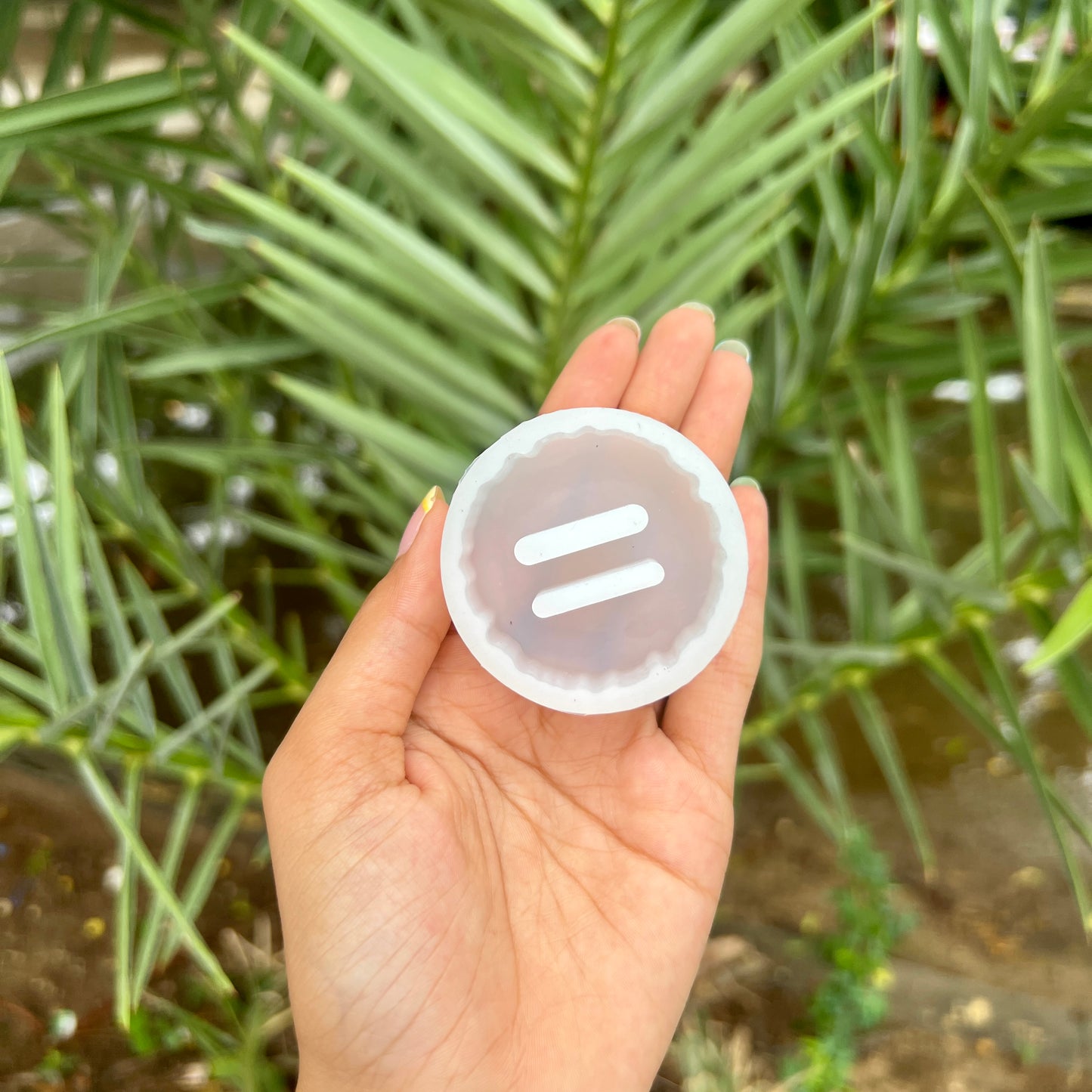 Round Agate Double Ring Holder  Silicone Mould - 18 MM Depth