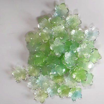 Acrylic Green Flower Gold Frame - 50 Gms