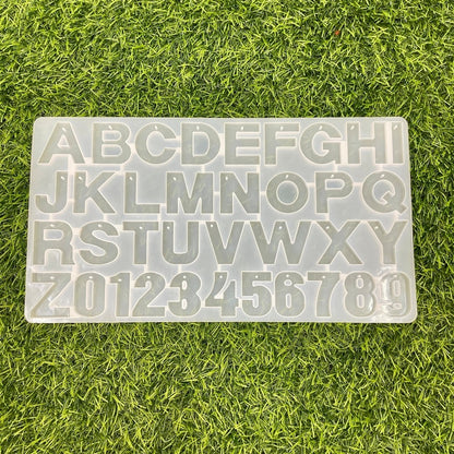 Alphabet With Hole Keychain 34x19cm 7mm Depth Silicone Mould