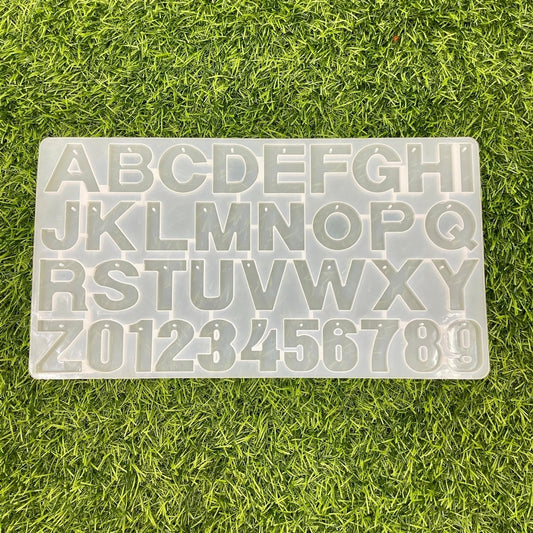 Alphabet With Hole Keychain 34x19cm 7mm Depth Silicone Mould
