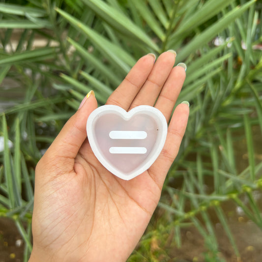 Heart Double Ring Holder  Silicone Mould - 18 MM Depth