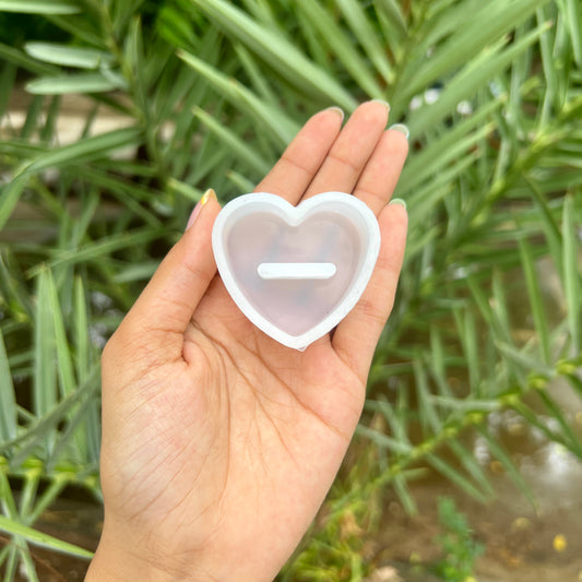 Heart Single Ring Holder  Silicone Mould - 18 MM Depth