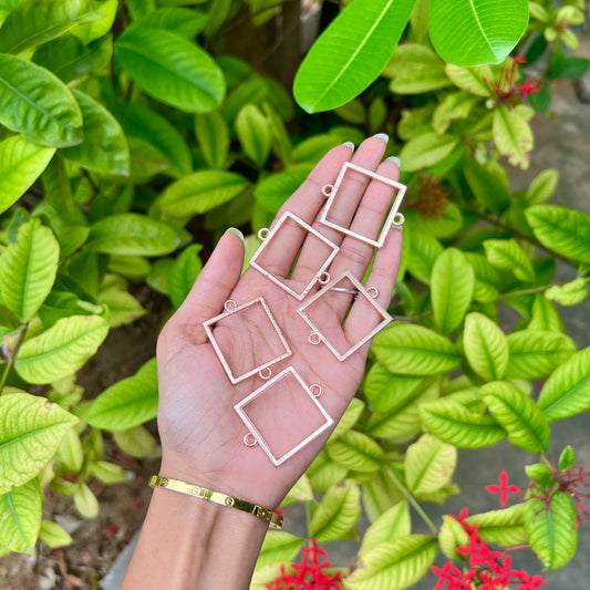 Square Rose Gold Charm Pack (Set of 5)