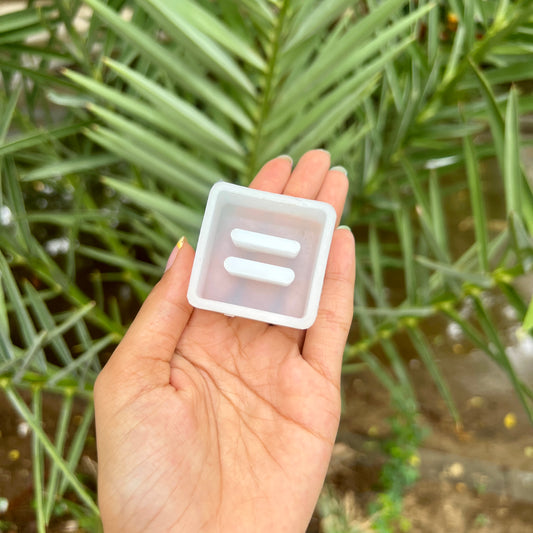 Square Double Ring Holder  Silicone Mould - 18 MM Depth