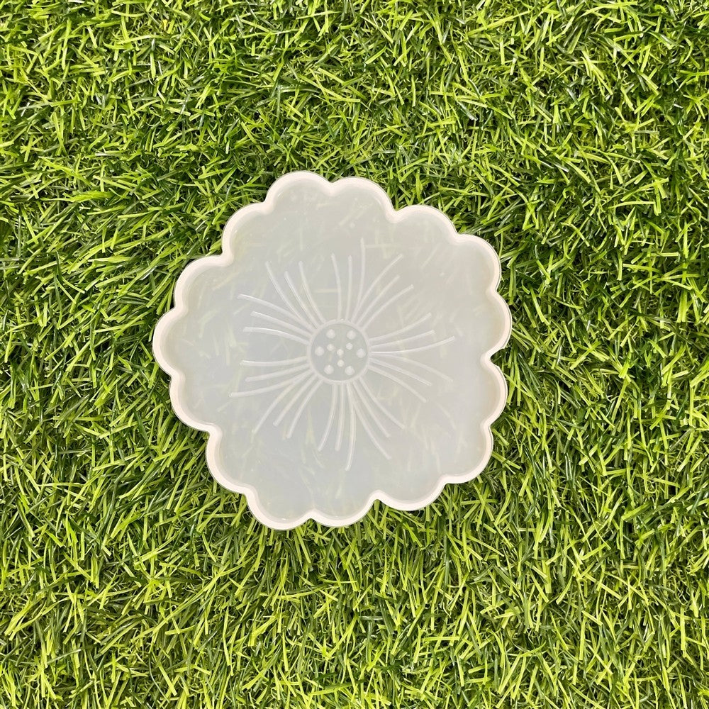 Flower 4.5×4.5In Coaster 12x12cm 8mm Depth Silicone Mould