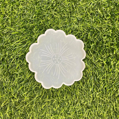 Flower 4.5×4.5In Coaster 12x12cm 8mm Depth Silicone Mould