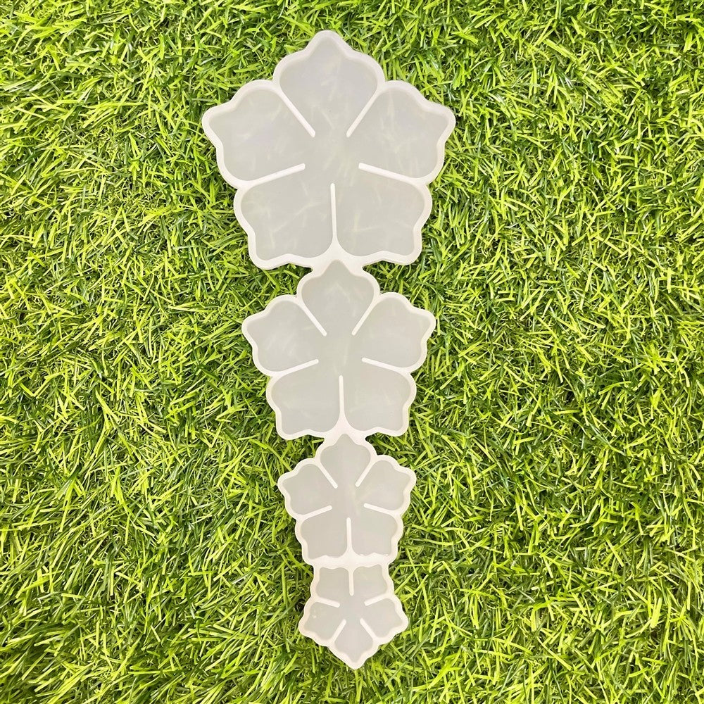 Flower 4 IN ONE 4X4 3X3 2X2 1.5X1.5In Silicone Mould