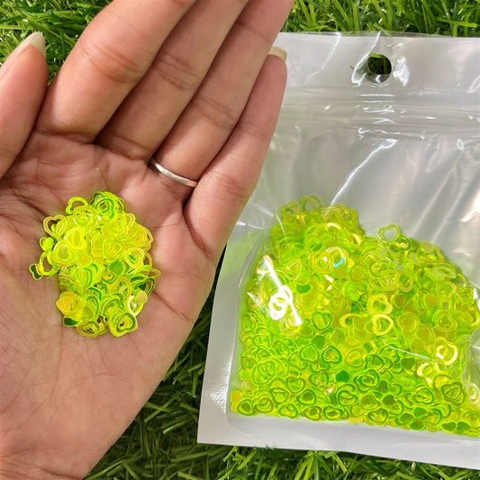 Electric Lime Circle Sequin Mix