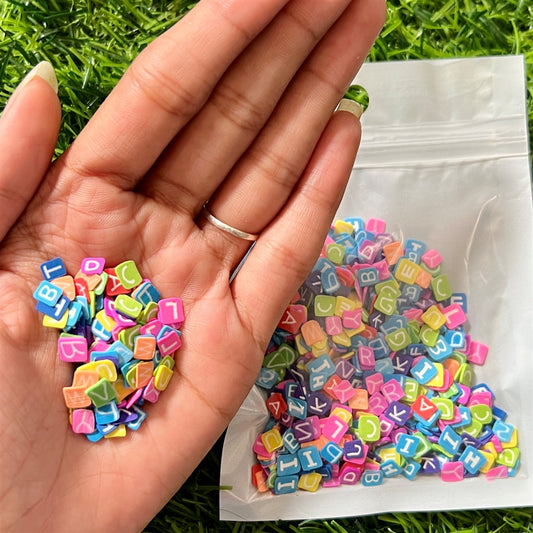 Glossy Cube Polymer Beads