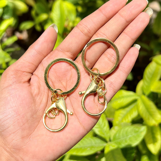 Golden Bluster Keychain Rings - 10 Pcs