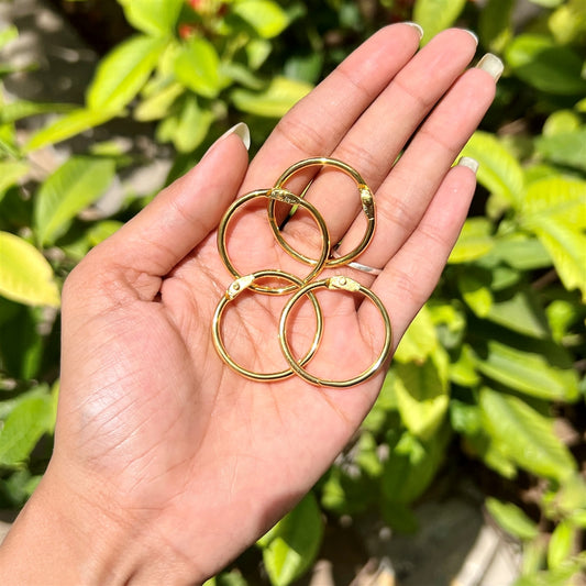 Golden Book Rings - 25 MM - 12 Pcs