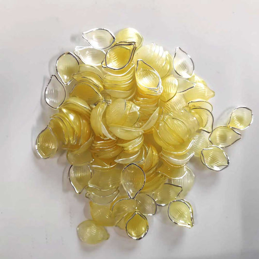 Acrylic Rose Petals Leaf - Yellow - 50 Gms