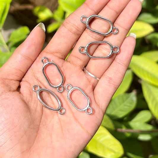 Mini Oval Silver Charm Pack (Set of 5)