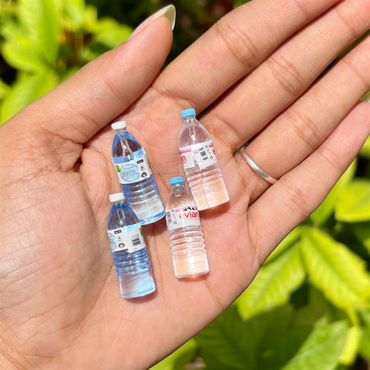 Miniature Water Bottles Set – Evian, Bisleri & Mineral Pack (10 Pcs)