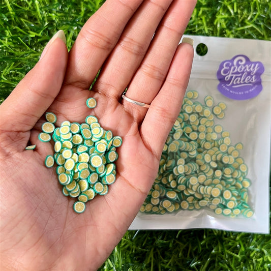 Minty Dot Polymer Beads