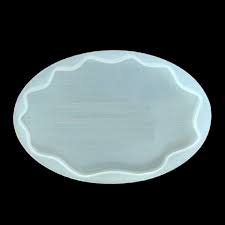 Oval Agate Coaster Zigzag 5Inch 13x11cm 5mm Depth Silicon Mould