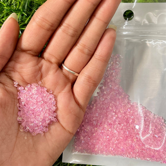 Pink Quartz Sparkle Crushed Stones – 20g Pack