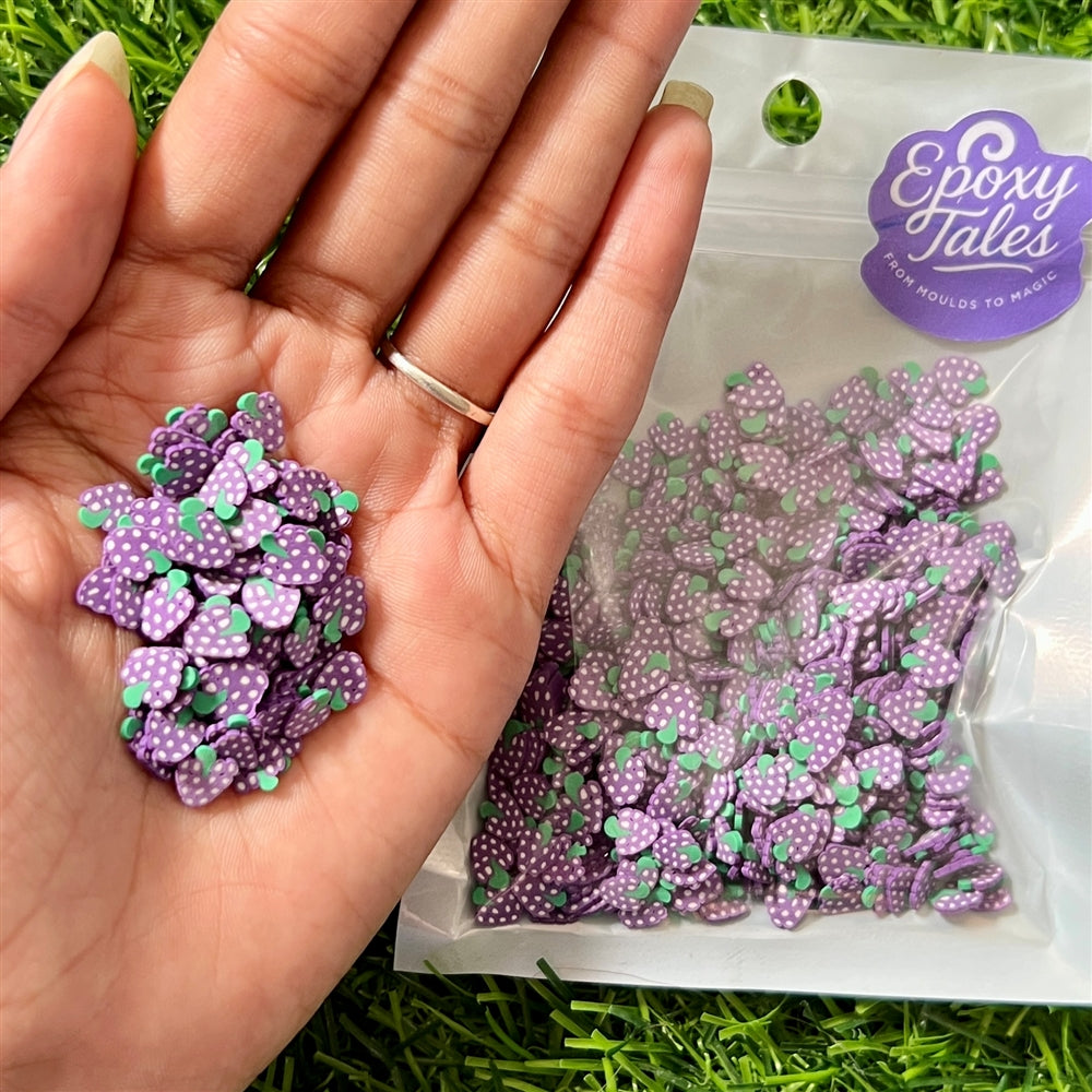 Purple Bloom Polymer Beads