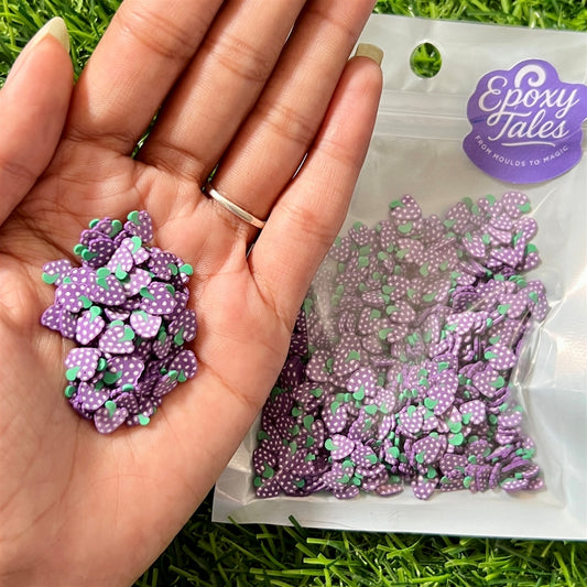 Purple Bloom Polymer Beads